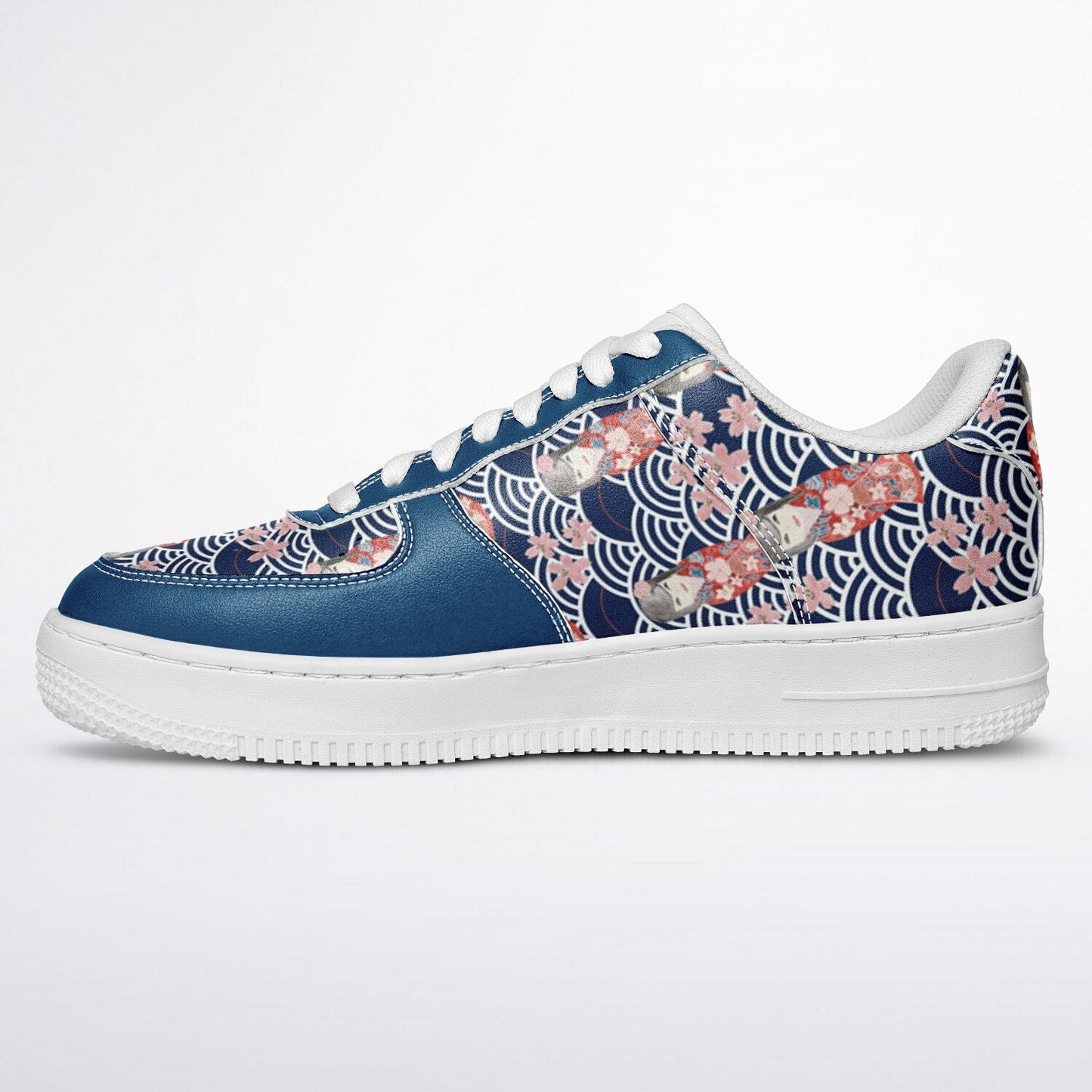 Sneakers Low Tops with Kabuki Doll Design