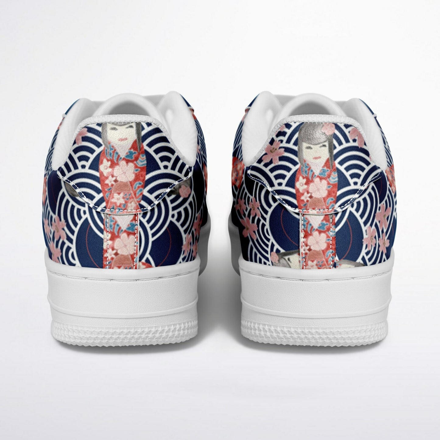 Sneakers Low Tops with Kabuki Doll Design