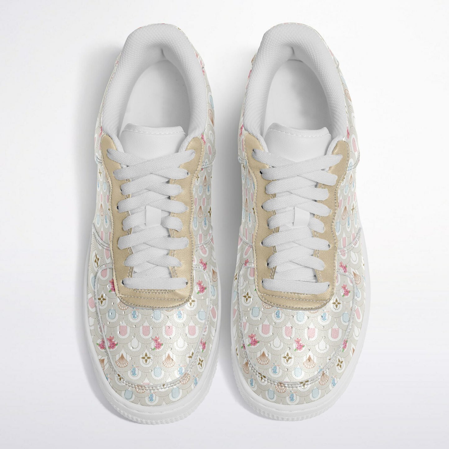 Sneakers Low Tops with French Lux Design and Hand-Painted Images