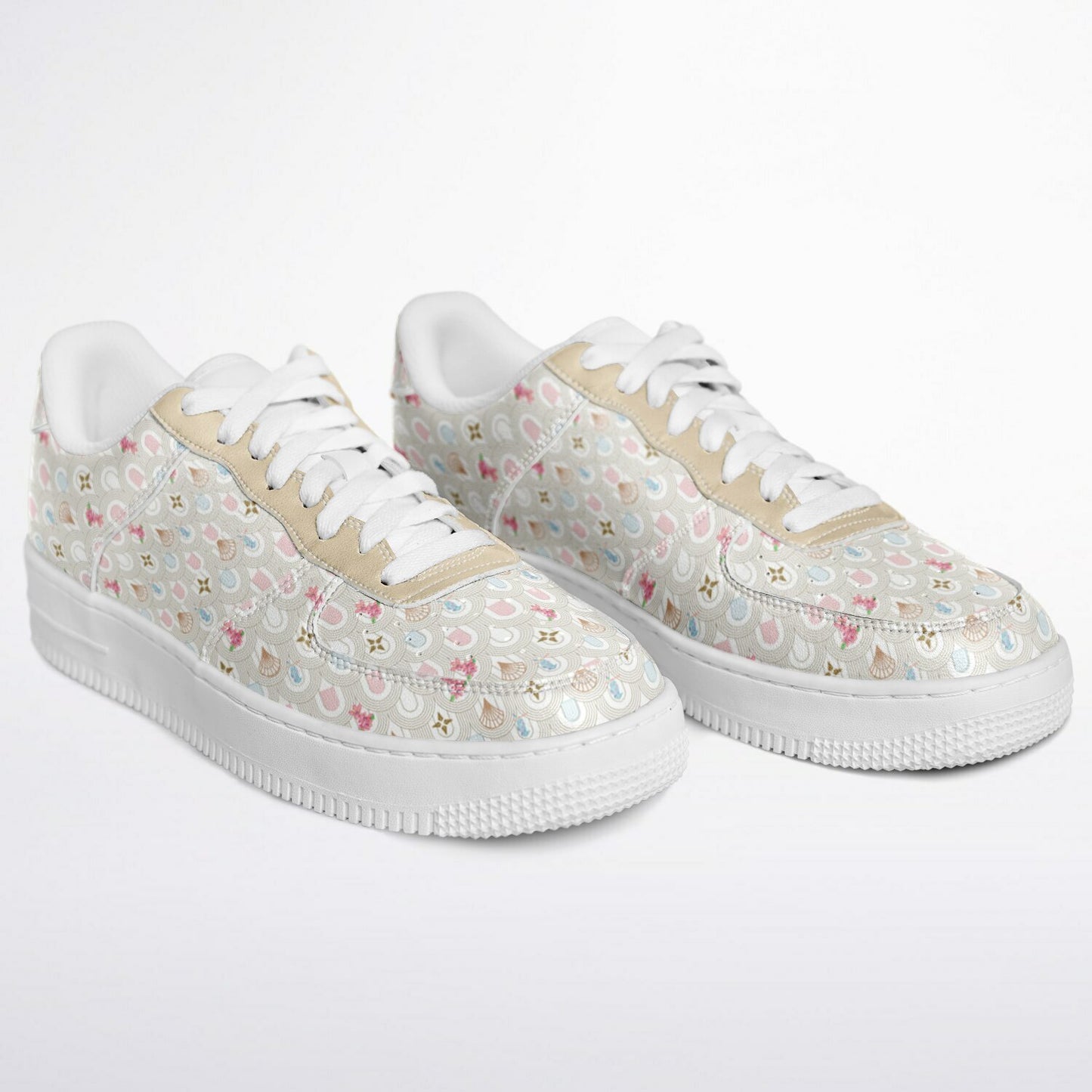 Sneakers Low Tops with French Lux Design and Hand-Painted Images