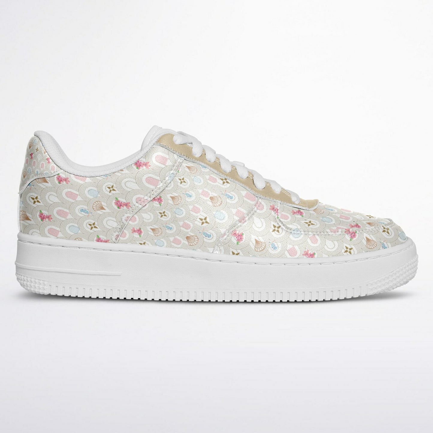 Sneakers Low Tops with French Lux Design and Hand-Painted Images