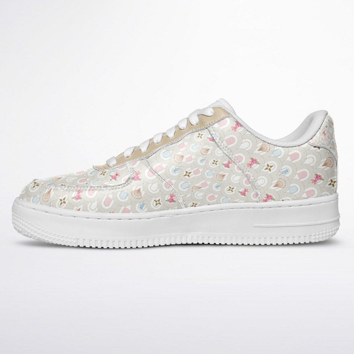 Sneakers Low Tops with French Lux Design and Hand-Painted Images