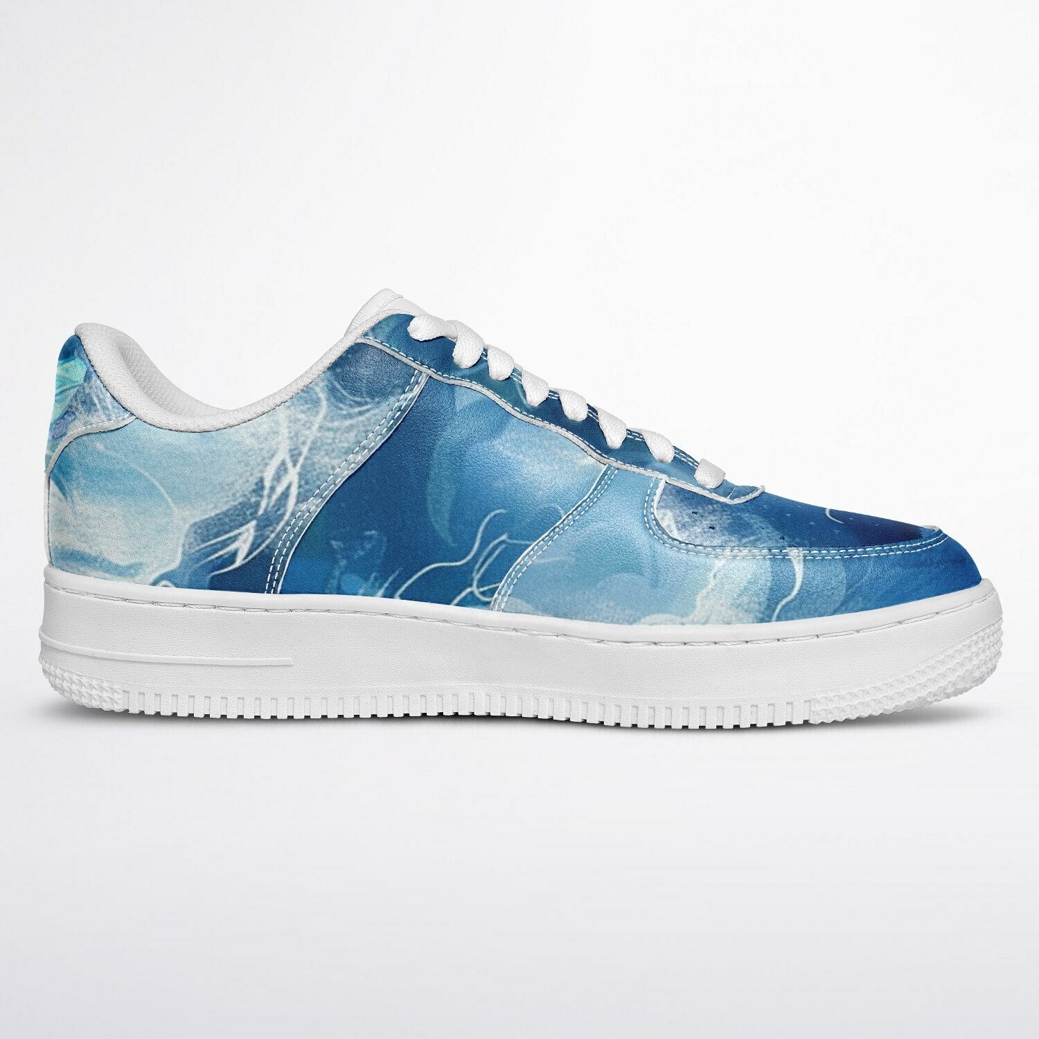 Sneakers Low Top with Waves and Hand - Painted Boat - sneakerpanache.comSneakers Low Top with Waves and Hand - Painted Boat