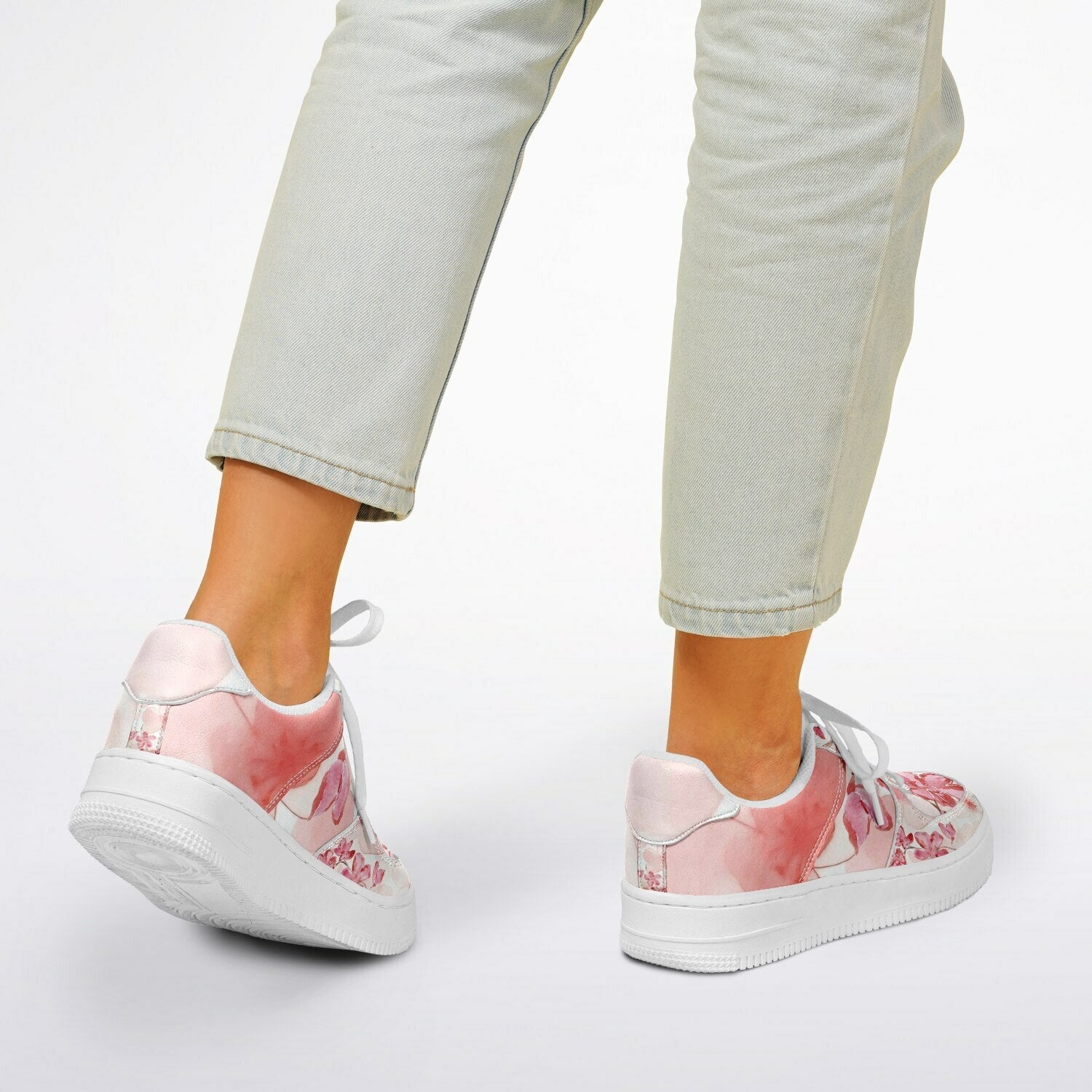 Sneakers Low Tops with Cherry Blossoms - sneakerpanache.comSneakers Low Tops with Cherry Blossoms